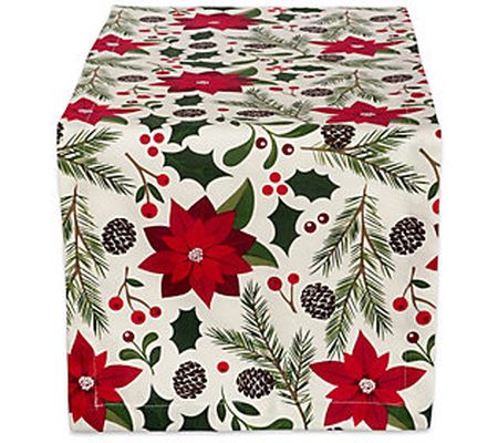 Design Imports Woodland Christmas Table Runner 4" x 72"