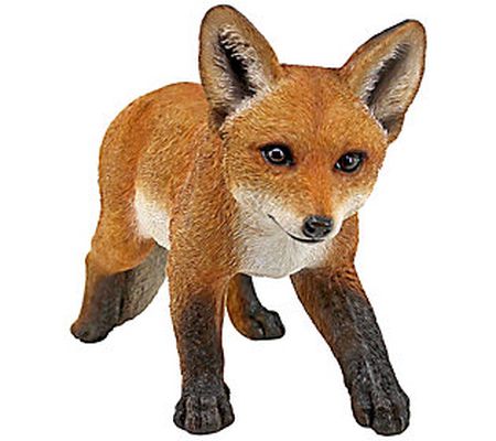 Design Toscano Cavorting Carmine Baby Red Fox G arden Statue