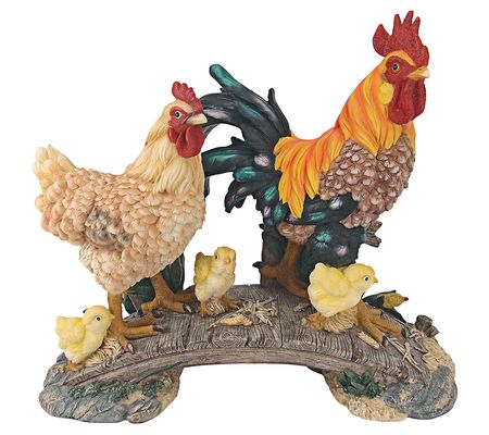 Design Toscano Chickens Bridging The Roo st Statue