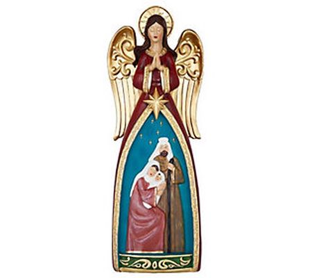 Design Toscano Christmas Angel Figurine W/Holy Family