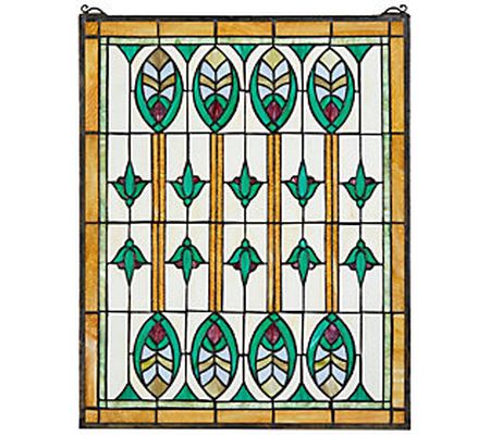 Design Toscano Elmslie Arts and Crafts Stained Glass Window