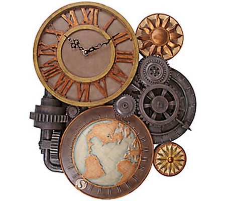 Design Toscano Gears of Time Wall Clock - Large