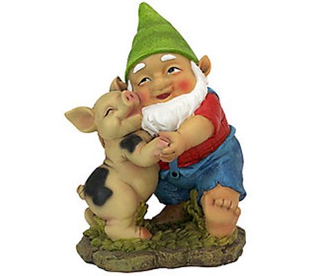 Design Toscano Happy As A Pig In Slop Garden La wn Gnome Statu