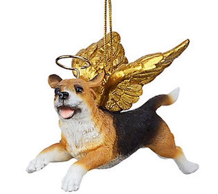 Design Toscano Holiday Angel Beagle Dog Ornamen t