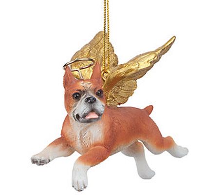 Design Toscano Holiday Angel Boxer Dog Ornament
