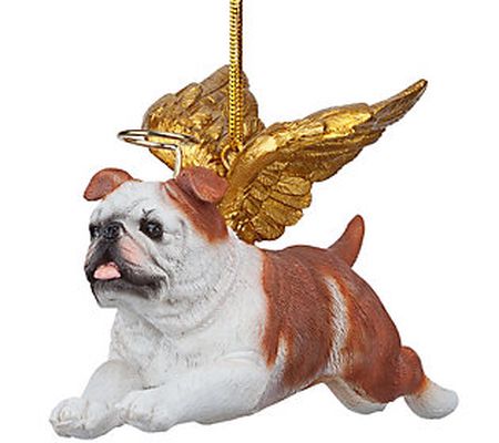 Design Toscano Holiday Angel Bulldog Ornament