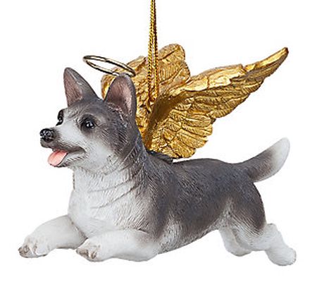 Design Toscano Holiday Angel Siberian Husky Dog Ornament