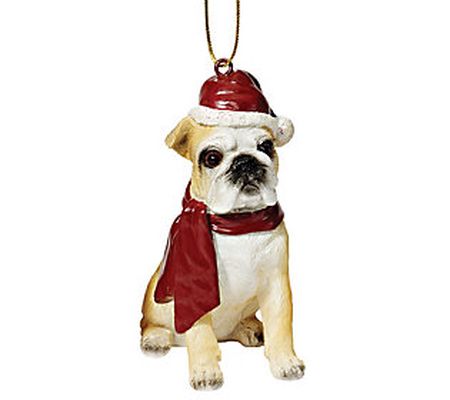 Design Toscano Holiday Bulldog Dog Ornament