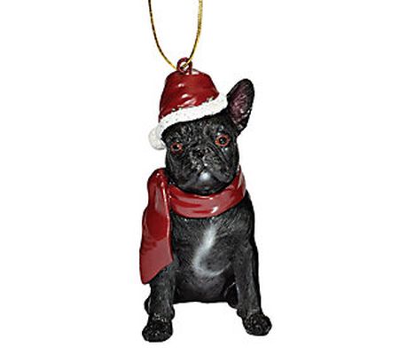 Design Toscano Holiday French Bulldog Ornament