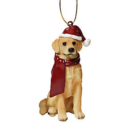 Design Toscano Holiday Golden Retriever Dog Orn ament