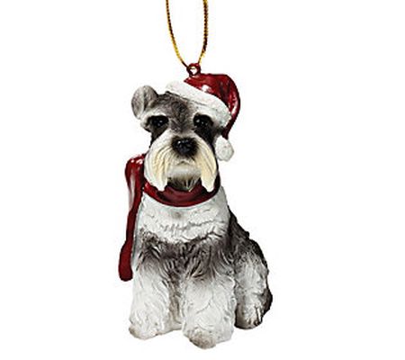 Design Toscano Holiday Mini Schnauzer Dog Ornam ent