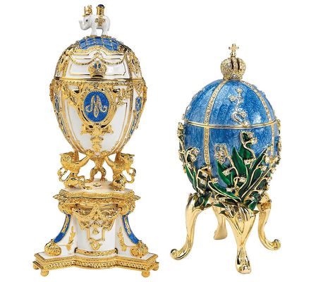 Design Toscano House of Romanov Empress Set of Egg Statues