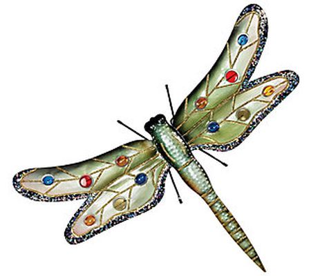 Design Toscano Indoor Outdoor Metal Dragonfly P laque - Large