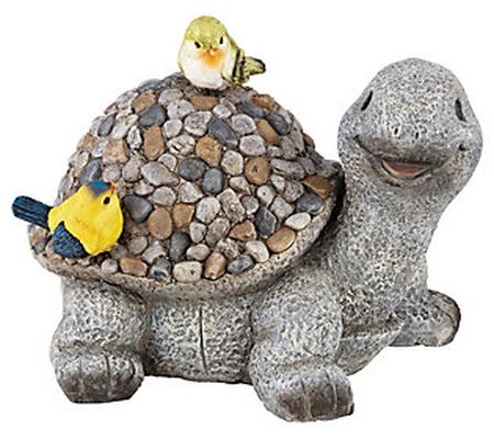Design Toscano Pebble Turtle With Birds Statue
