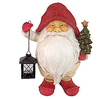 Design Toscano Santa Claus with Lantern and Tre e