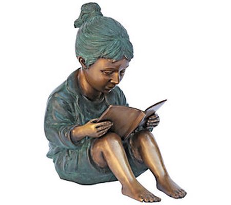 Design Toscano Story Book Bronze Garden Statue, Girl