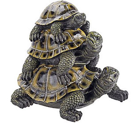 Design Toscano Three's a Crowd Stacked Turtle S tatue