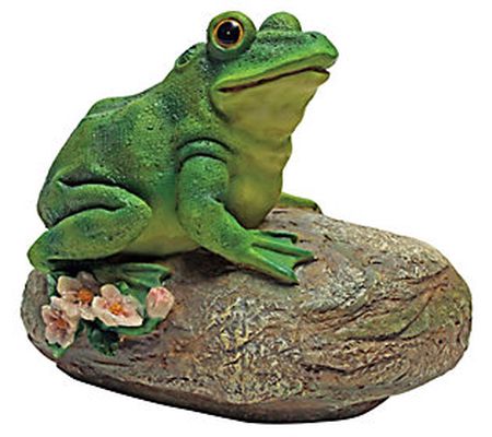 Design Toscano Thurston The Frog Garden Rock Ga rden Statue