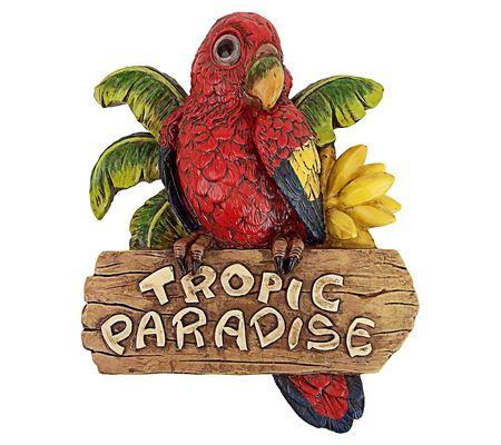 Design Toscano Tropic Parrot Paradise Wall Scul ture