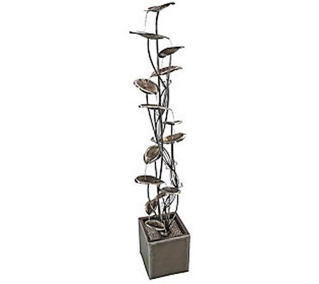 Design Toscano Wandering Leaf Metal Tower Garde n Fountain