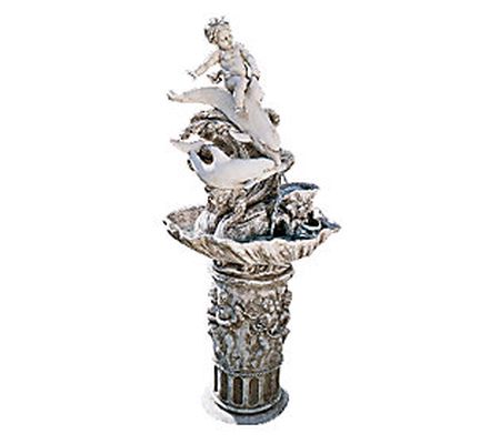 Design Toscano Young Poseidon Garden Fountain W ith Pump