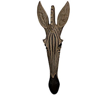Design Toscano Zebra of the Savannah Mask Wall Sculpture Decor