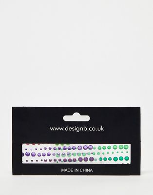 DesignB London mulitcolor festival hair gems-Multi