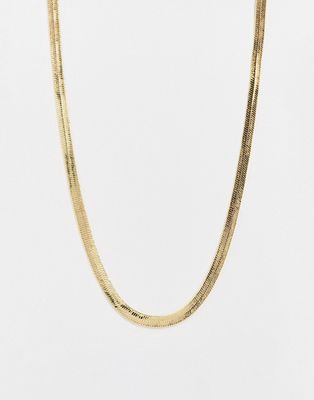 DesignB London snake chain necklace in gold tone