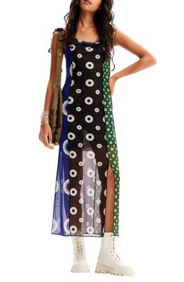 Desigual Galvetri Floral Midi Dress in Green