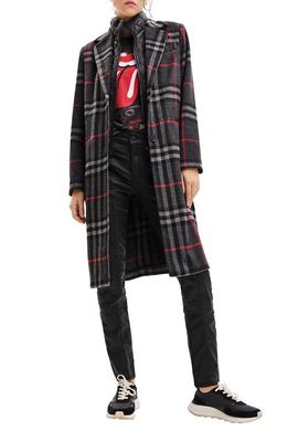 Desigual Luise Coat with Removable Quilted Bib in Black