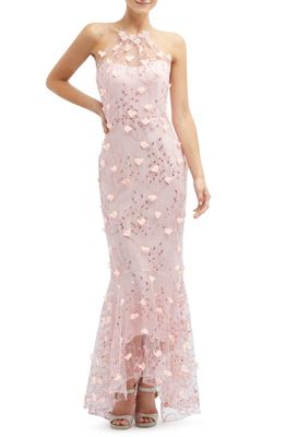 Dessy Collection Sequin Embroidered High-Low Gown in Rose