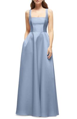 Dessy Collection Sleeveless Satin Gown in Cloudy 