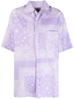 Destin bandana-print cotton shirt - Purple
