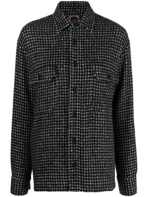 Destin button-up knitted shirt - Black