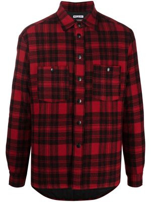 Destin check-pattern flannel shirt - Red