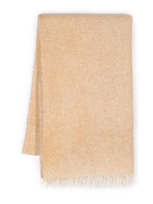 Destin frayed-edge wool-blend scarf - Neutrals