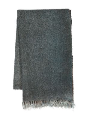 Destin Paint mélange-effect wool blend scarf - Blue