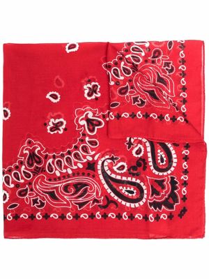 Destin paisley-print scarf - Red