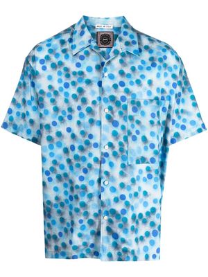 Destin polka-dot print short-sleeved shirt - Blue