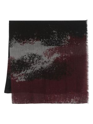 Destin spray-paint jacquard scarf - Black