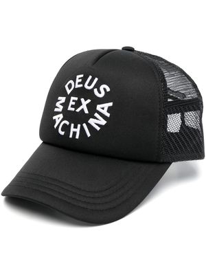 Deus Ex Machina circle logo trucker cap - Black