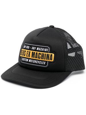 Deus Ex Machina Grip logo-patch trucker hat - Black