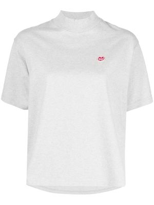 Deus Ex Machina high-neck logo patch T-shirt - Grey