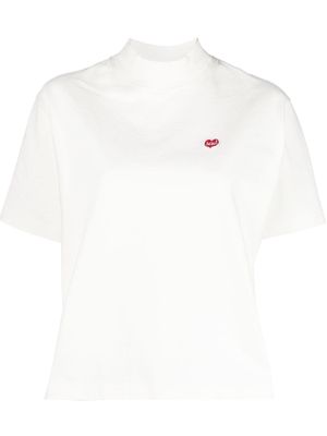 Deus Ex Machina high-neck logo patch T-shirt - White