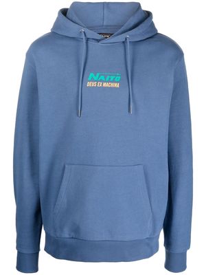 Deus Ex Machina logo-print cotton hoodie - Blue