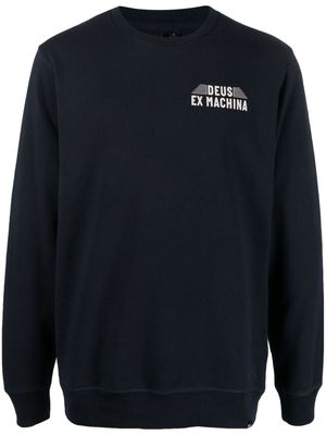Deus Ex Machina logo-print organic-cotton sweatshirt - Blue