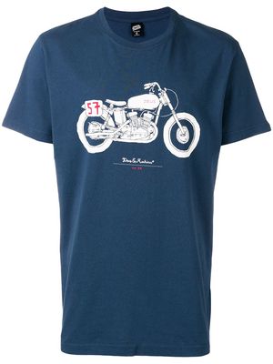 Deus Ex Machina motorbike print T-shirt - Blue