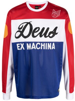 Deus Ex Machina panelled logo-print sweatshirt - Blue