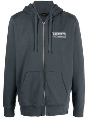 Deus Ex Machina recycled cotton zip-up hoodie - Grey
