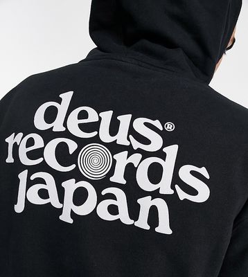Deus Ex Machina strata hoodie in black Exclusive to ASOS